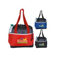 KOOZIE (R) - Cooler with unique drawstring closure and carrying strap.